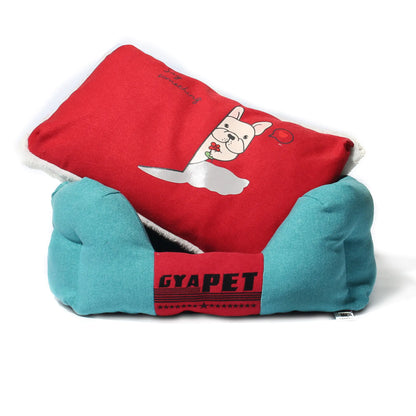 🐾🐶Cama Rayada para Mascotas – Para Perros Grandes, Medianos y Pequeños