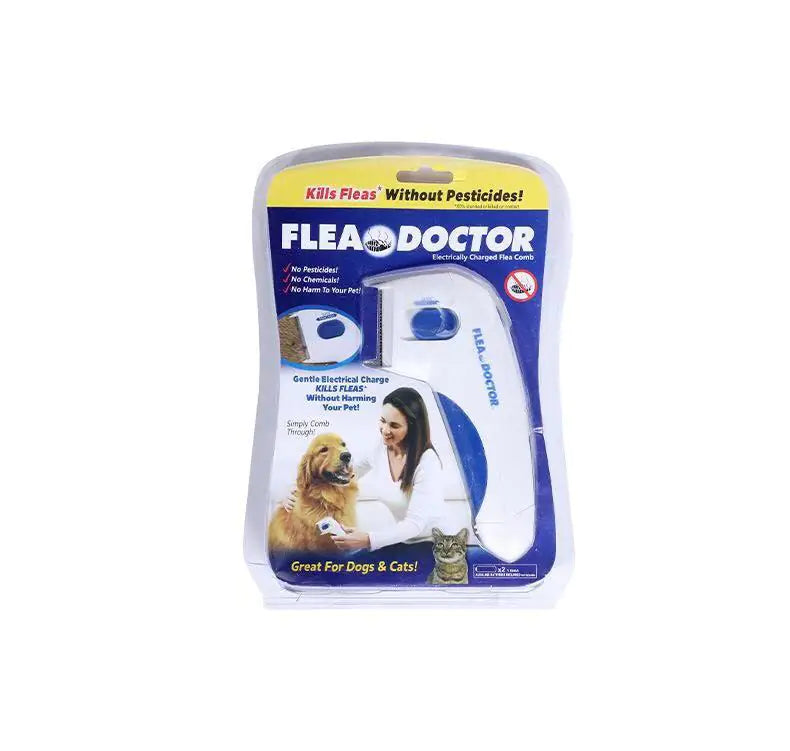 🐾 Peine Eléctrico FleaDoctor para Mascotas – Eliminación de Pulgas y Piojos