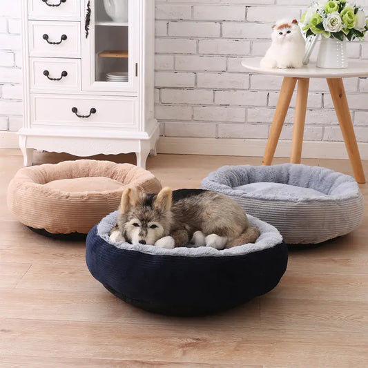 Cama redonda gruesa y cálida para mascotas pequeñas🐾🐶😻