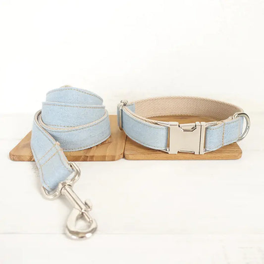 Correa de jean azul para perros