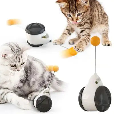 ¡Diversión asegurada para tu gato con nuestro nuevo juguete tambaleante con dispensador de premios!