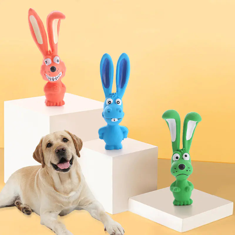 Conejito de Látex para Perros – Masticable y con Sonido🐶🐾