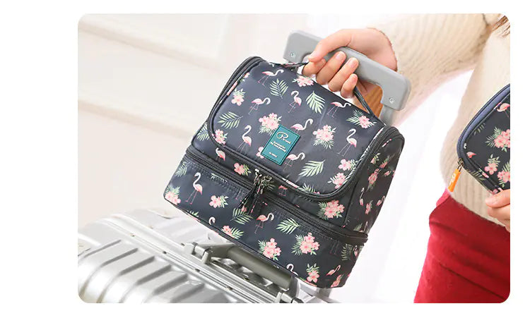 Neceser impermeable de gran capacidad con estampado, para viajes con mascotas🐾🌏