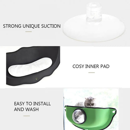 🐾 Cama de Ventana para Gatos “Space” con Ventosas – Comodidad con vistas al mundo