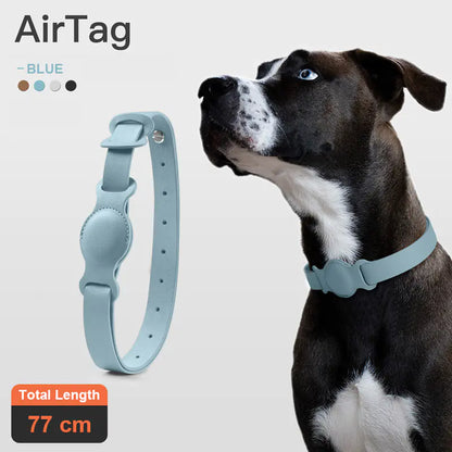 Funda de cuero para collar anti pérdida de mascotas