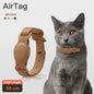 Funda de cuero para collar anti pérdida de mascotas
