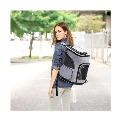 Mochila portátil y expandible para mascotas, para gatos y perros.