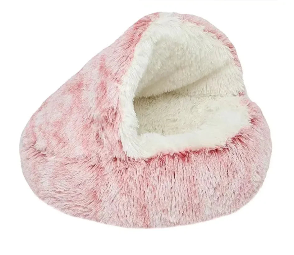 Cama semi-cerrada con cubierta universal nido de cuatro estaciones para perros pequeños y mascotas ✅