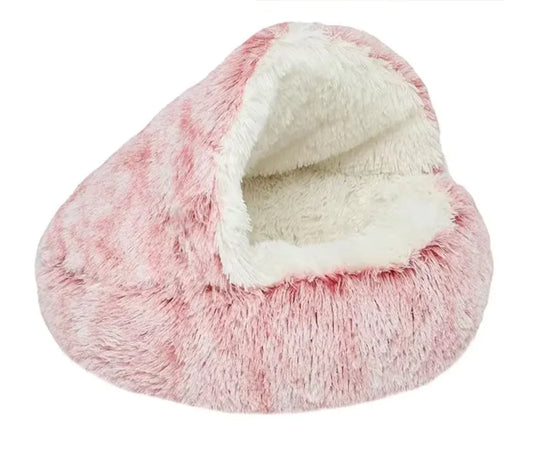 Cama semi-cerrada con cubierta universal nido de cuatro estaciones para perros pequeños y mascotas ✅