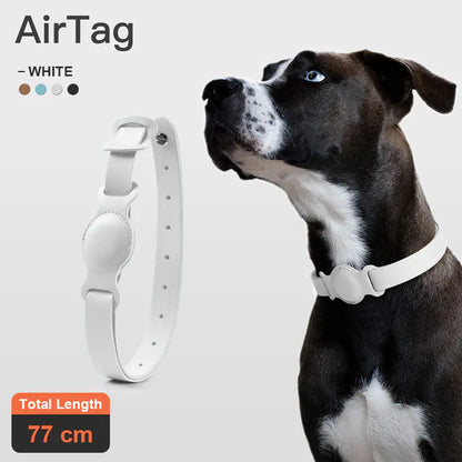 Funda de cuero para collar anti pérdida de mascotas