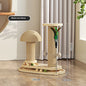 Rascador de Madera Maciza con Juguetes para Gatos – Estilo y Diversión
